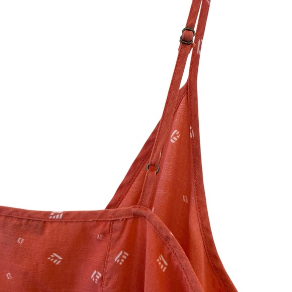 Toad&Co Women's Orange Coral Hillrose Sleeveless Tencel Faux Wrap Dress Small - Picture 5 of 12